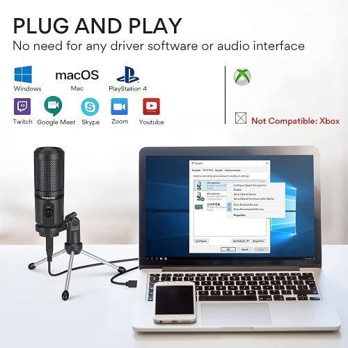 MAONO USB Computer Microphone with Mic Gain Knob, Condenser Recording Mic for PC, Gaming, Streaming, Podcasts - AU-PM461TR - Toytexx MAONO USB Computer Microphone with Mic Gain Knob, Condenser Recording Mic for PC, Gaming, Streaming, Podcasts - AU-PM461TR - Toytexx